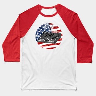 Sound Engineer USA Flag Musician 4th July Baseball T-Shirt